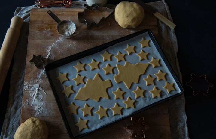 holiday cookies on baking sheet by Joanna Kosinska?width=719&height=464&fit=crop&auto=webp