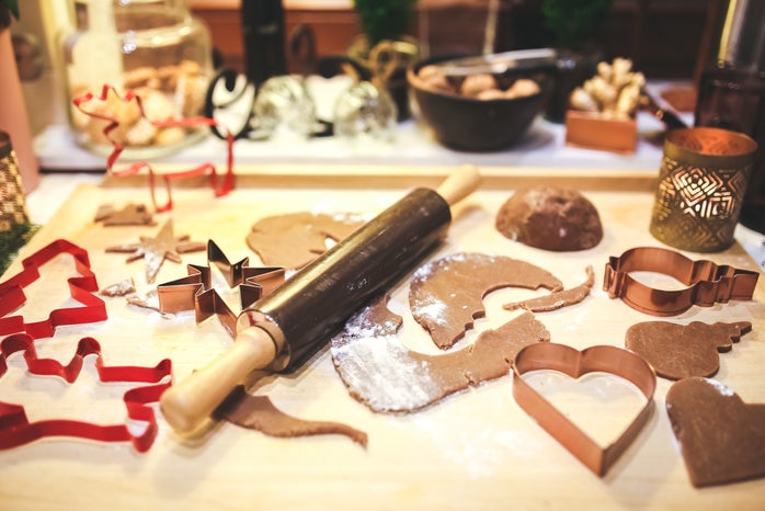 Christmas cookie making