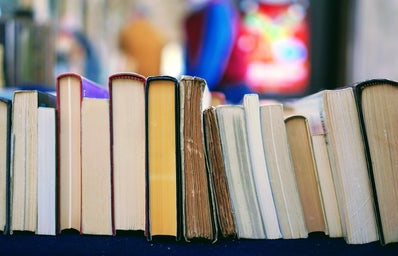 Books sitting horizontal