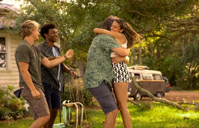 jj, pope, big john, and kiara in outer banks season 3