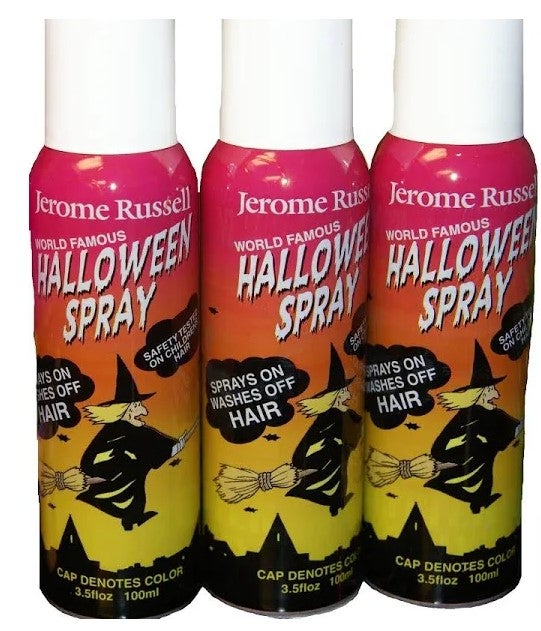 Halloween hair dye spray