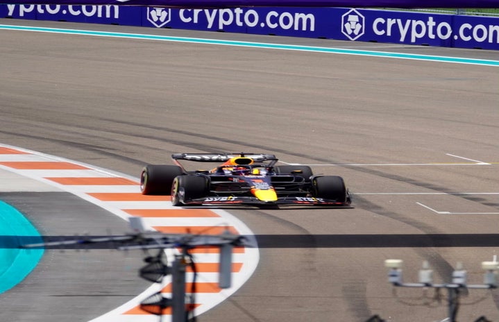 Red Bull car driven by Max Verstappen at the Miami Grand Prix