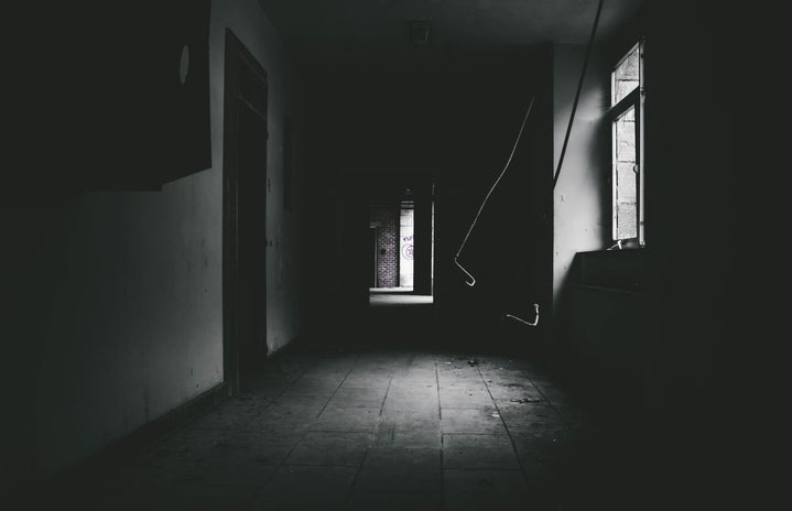 dark and empty hallway of a house