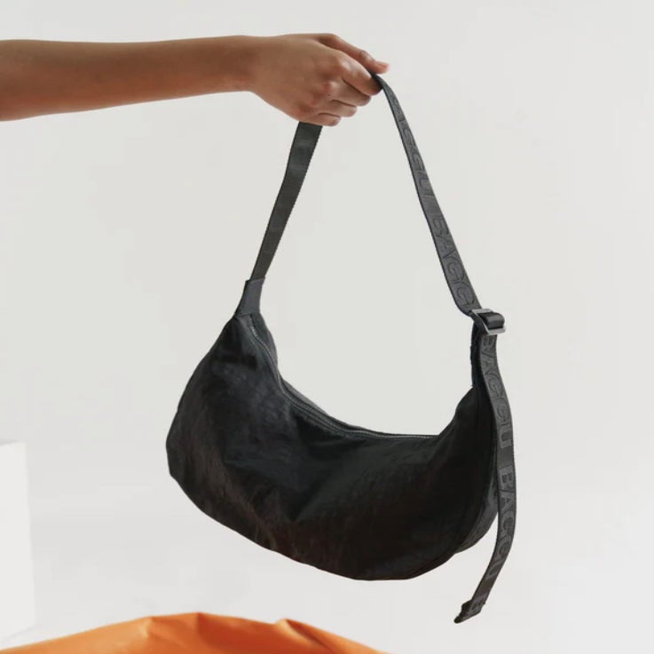 black crescent bag