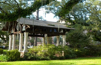 Pictured is image of the gazebo in Greek Park on the front side of FSU\'s campus.
