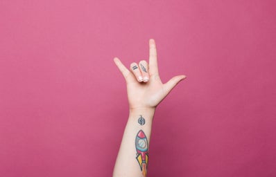 tattooed hand