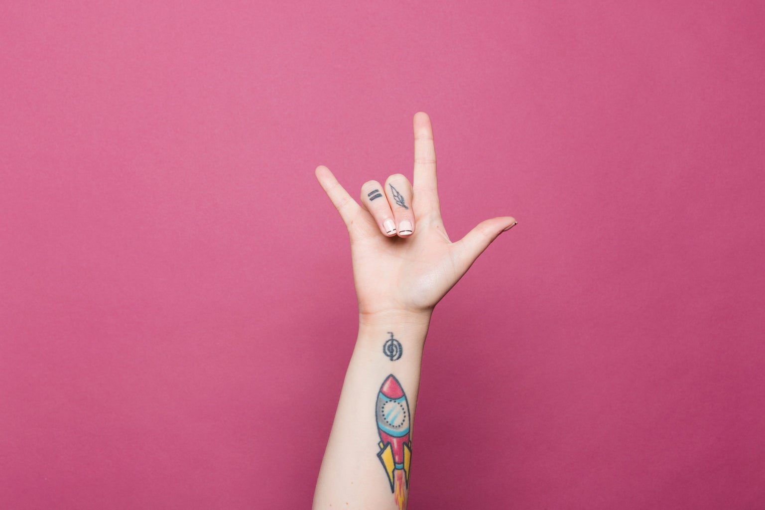 tattooed hand