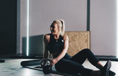 girl smiling in gym