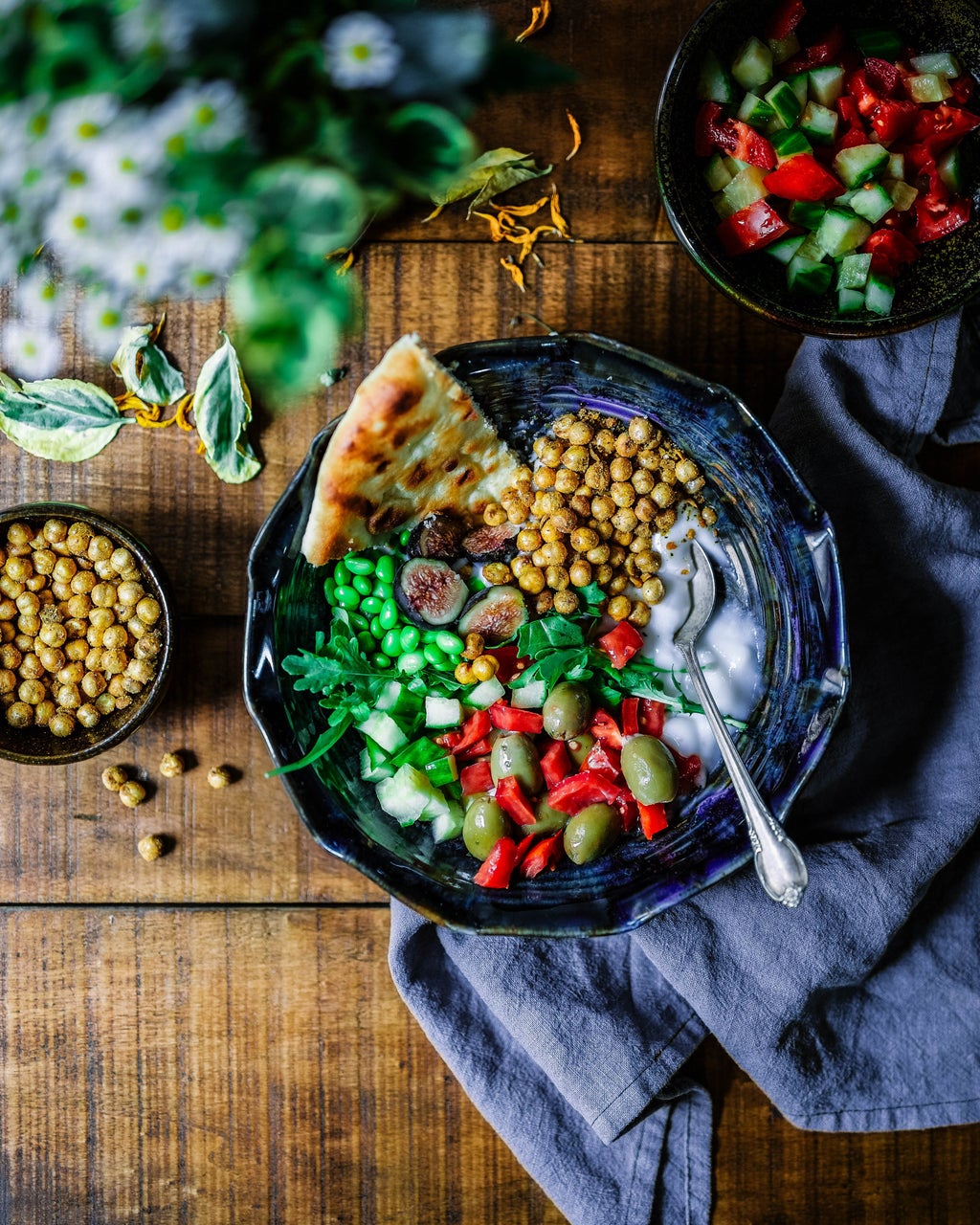 Bowl of colourful food