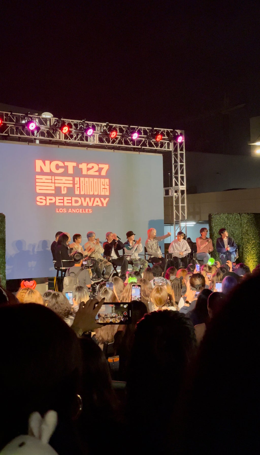 kpop group nct 127 at interview pop up event