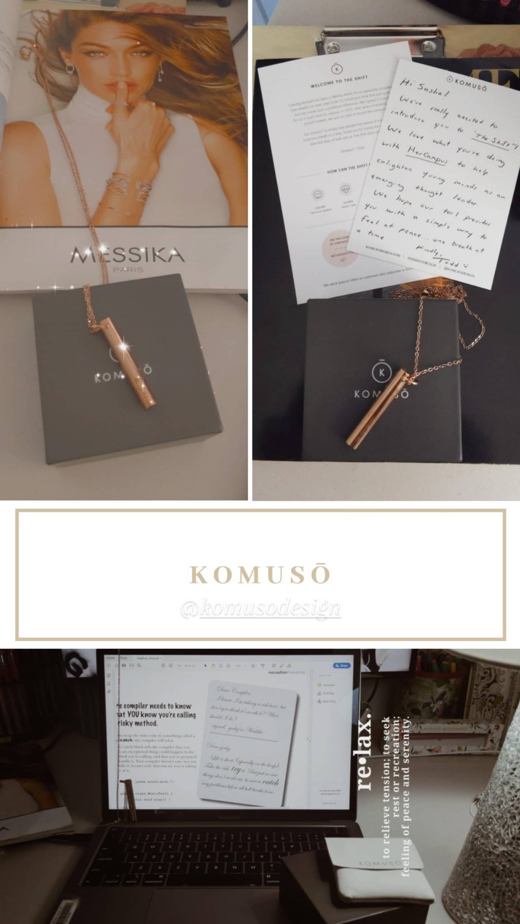 Komuso Design- rose gold shift