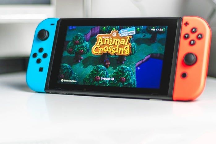Nintendo Switch with animal crossing