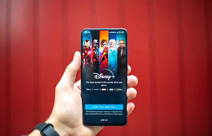 Disney+ home page on phone