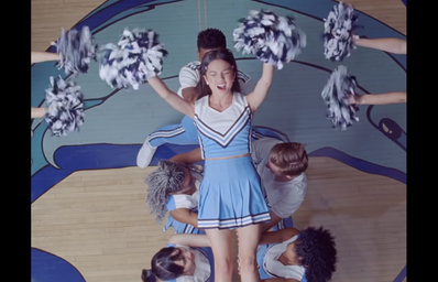Cheerleader in Olivia Rodrigo's music video