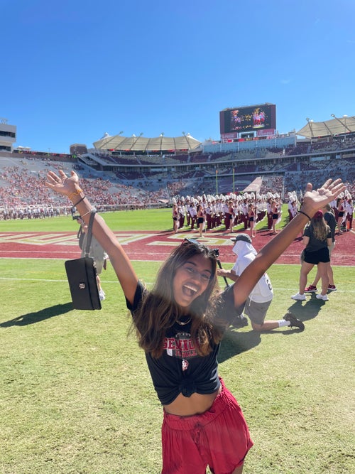 brianne at football game