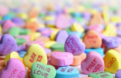 Valentine heart candy