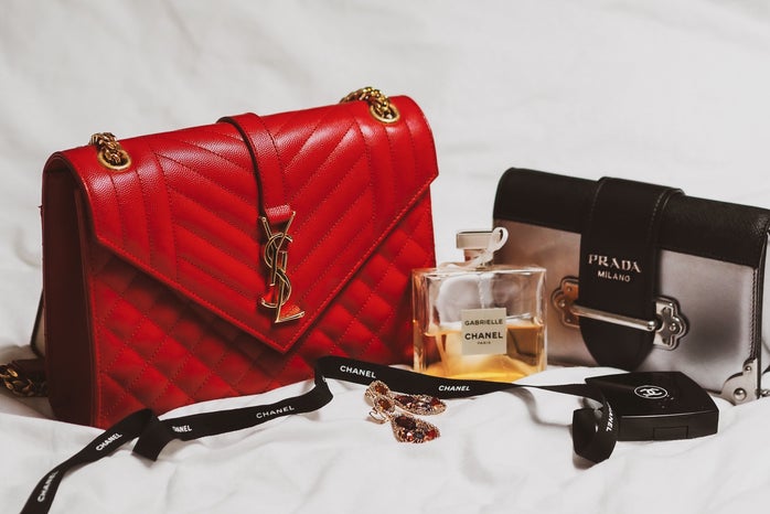 YSL and Prada purse with Chanel perfume by Laura Chouette?width=698&height=466&fit=crop&auto=webp