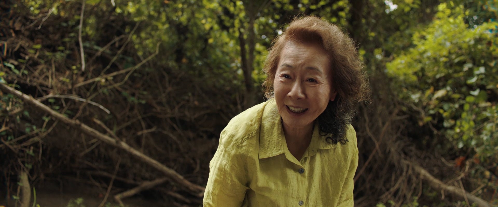 Grandmother Soonja (Yuh-jung Yoon) smiling.