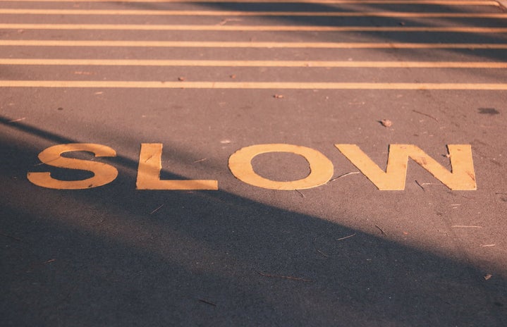 slow sign on the road by Song Kaiyue?width=719&height=464&fit=crop&auto=webp