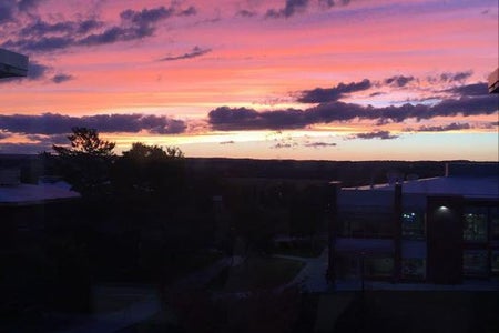 A picture of the sunset at SUNY Geneseo.