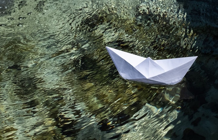 paper boat on water