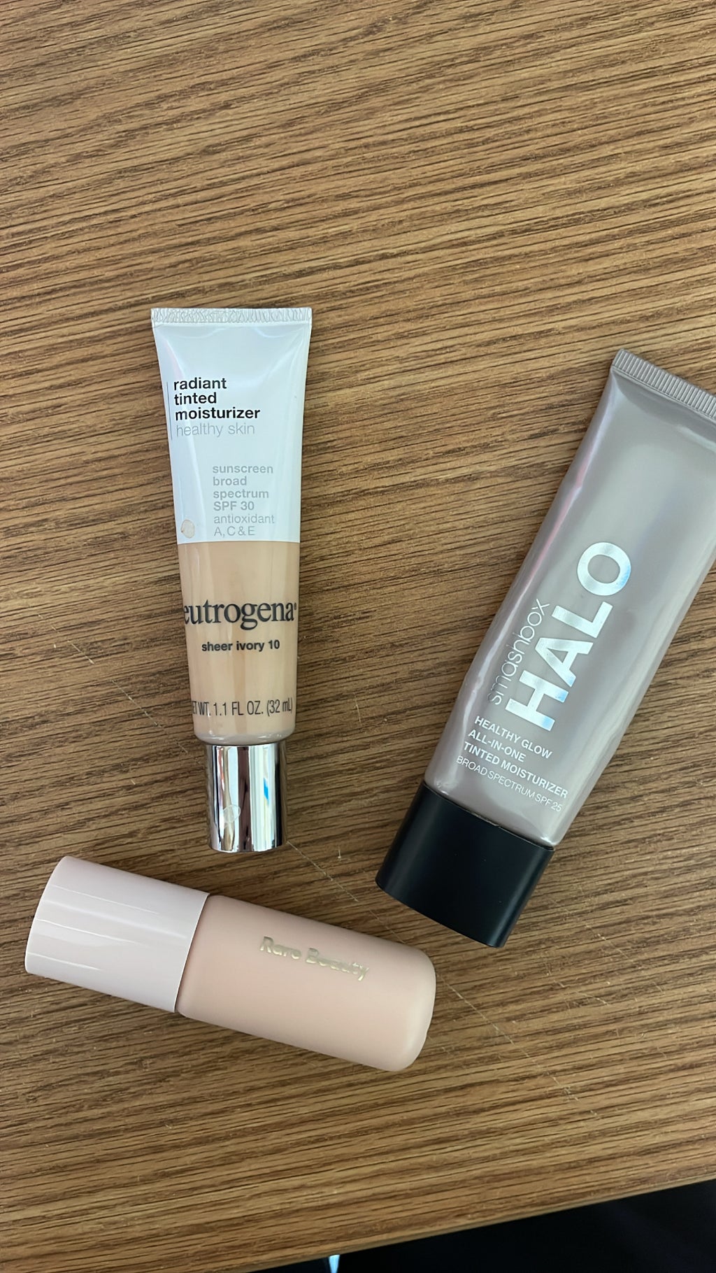 This is an image of three different tinted moisturizers for my Self Care Sunday Series