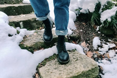 Doc Martin boots in snow