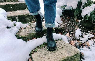 Doc Martin boots in snow