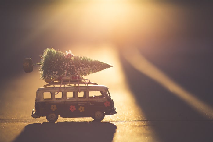 Christmas tree on mini bus by Denise Johnson?width=698&height=466&fit=crop&auto=webp