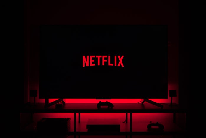 Netflix Screen in Dark Room