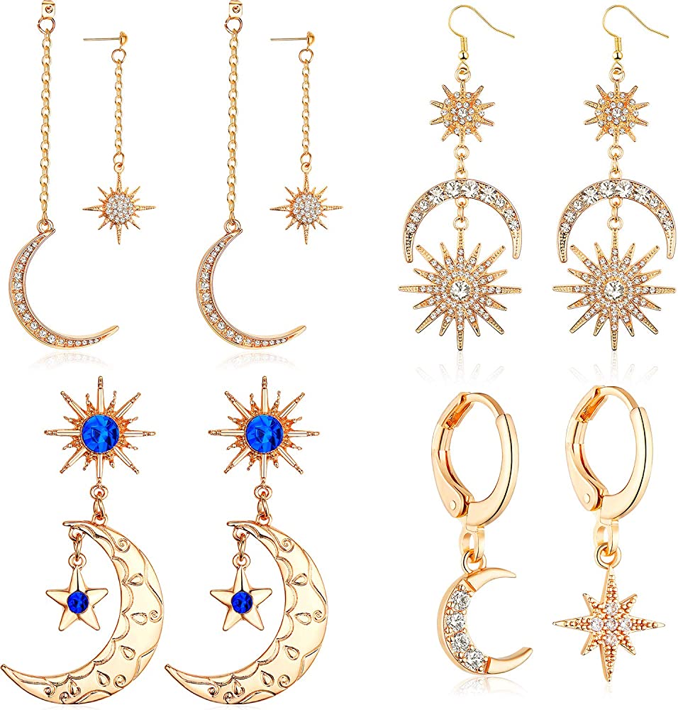 Gold star/moon jewelry