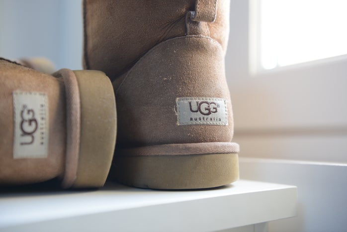 ugg boots on a shelf