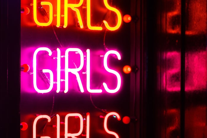 girls neon light signage
