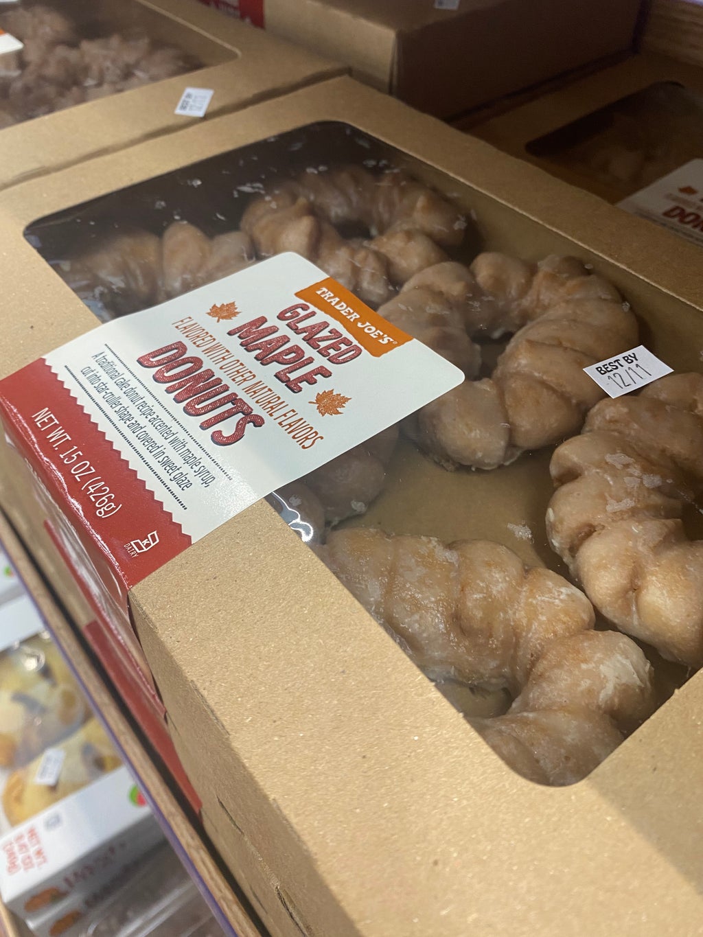 Glazed maple donuts from Trader Joes