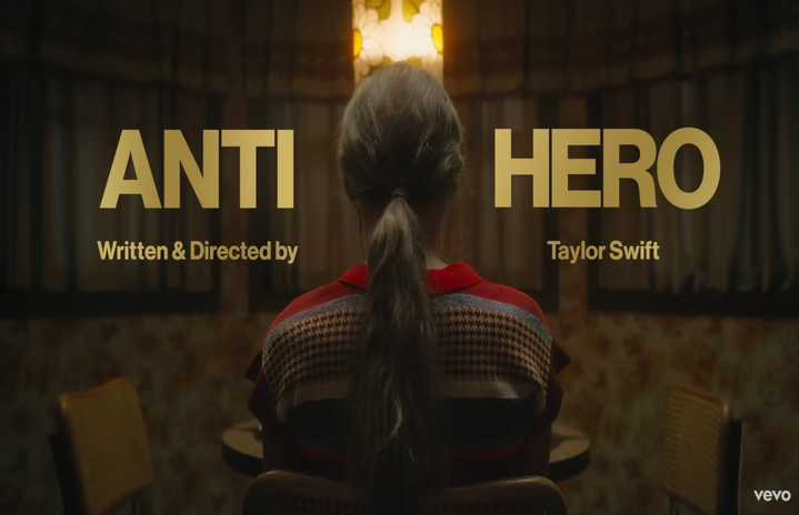 \"Anti-Hero\" music video title sequence