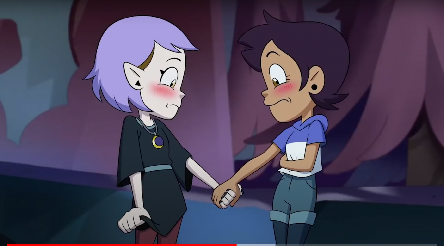 Screenshot of Amity and Luz from Season 2 of The Owl House