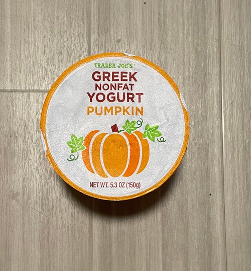 Trader Joe\'s pumpkin Greek yogurt