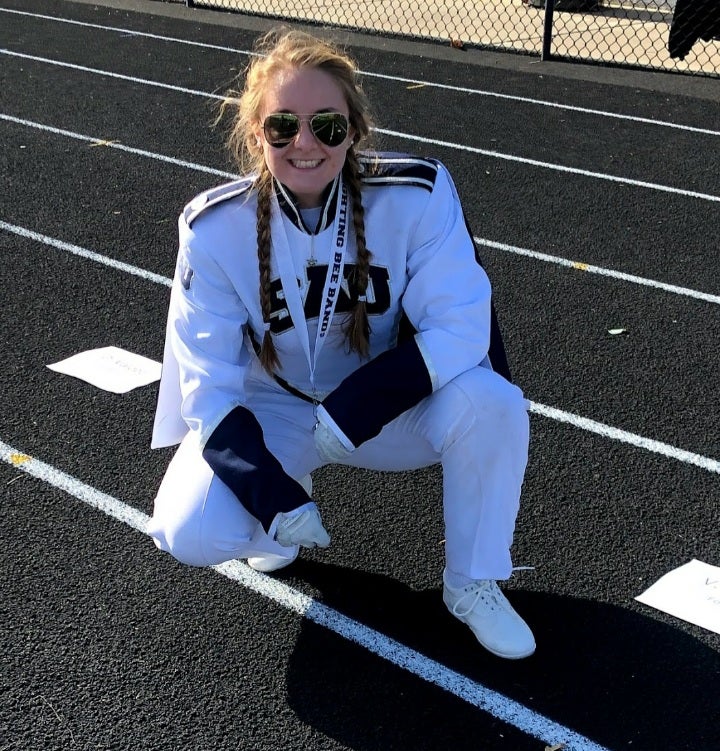 Kelsey W in Uniform on a track