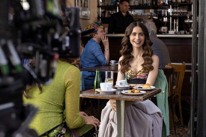 Lily Collins as Emily in episode 204 of Emily in Paris
