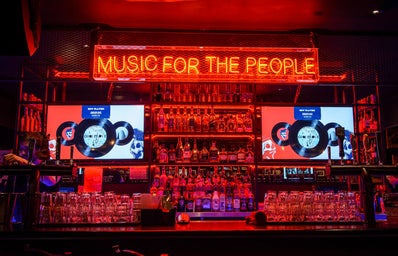 Neon music for the people sign