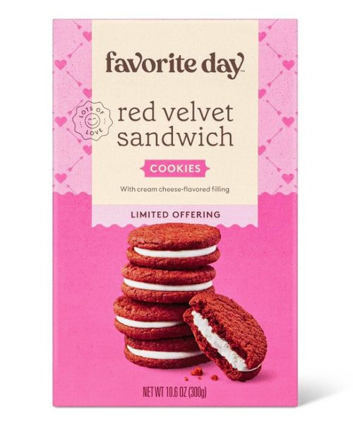 favorite day red velvet sandwich cookies for valentine\'s day