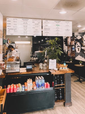 Black and white coffee bar