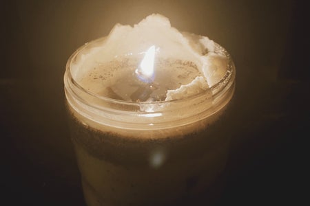 close up. of lit christmas candle