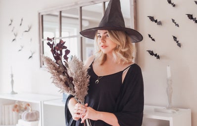 Girl in witch hat