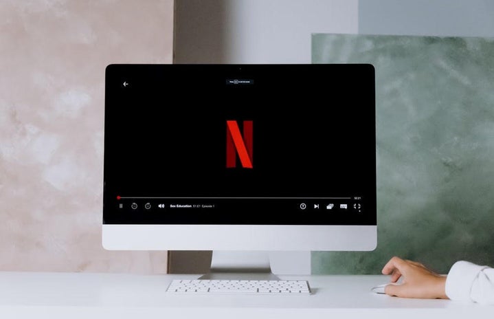 Netflix on Macbook screen