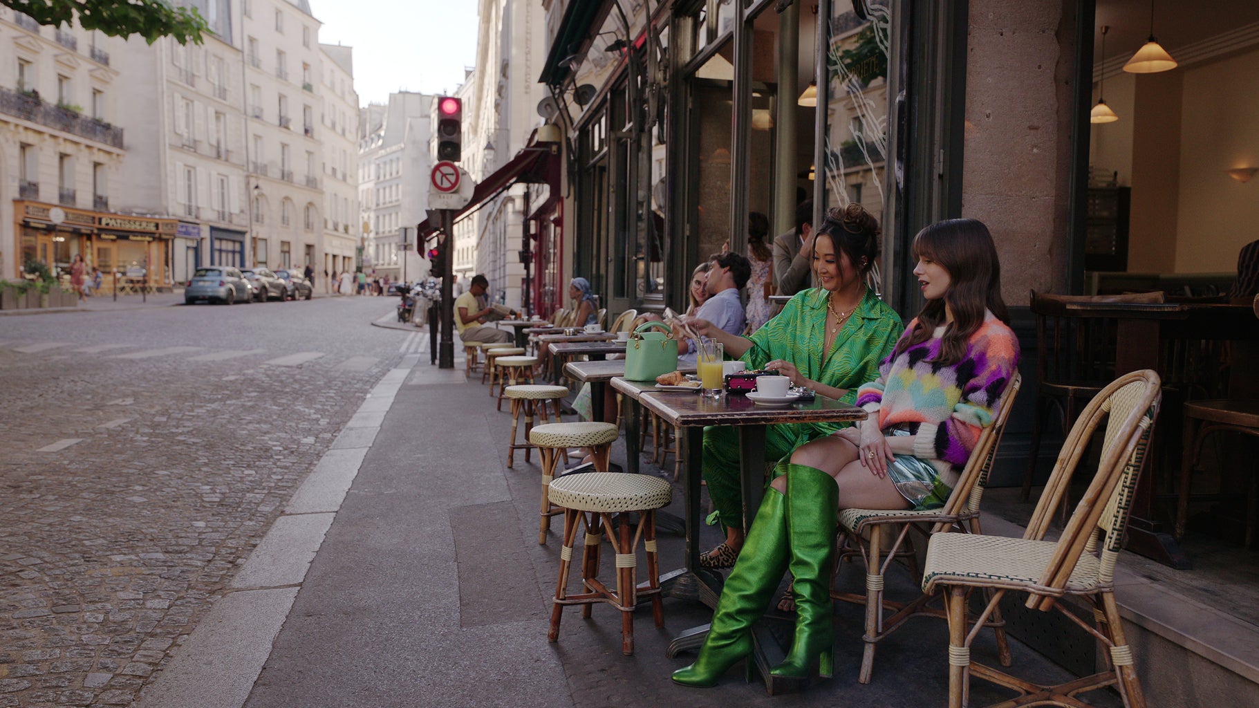 emily in paris green boots