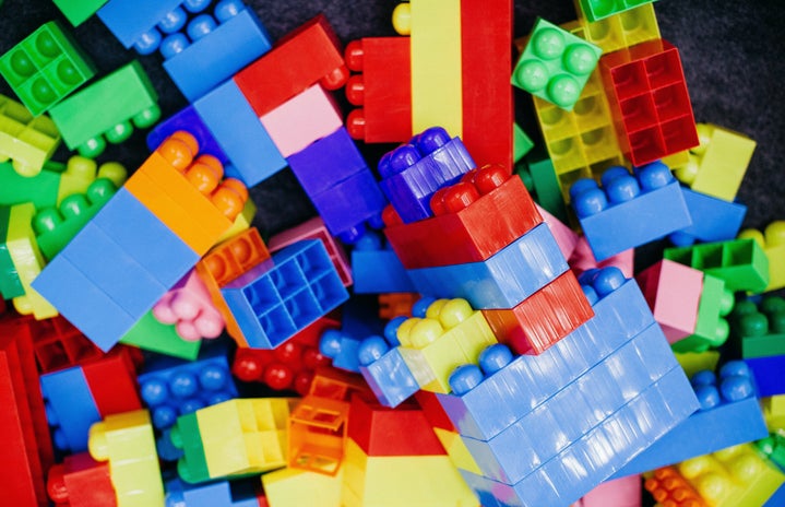 children\'s building blocks in multiple colors