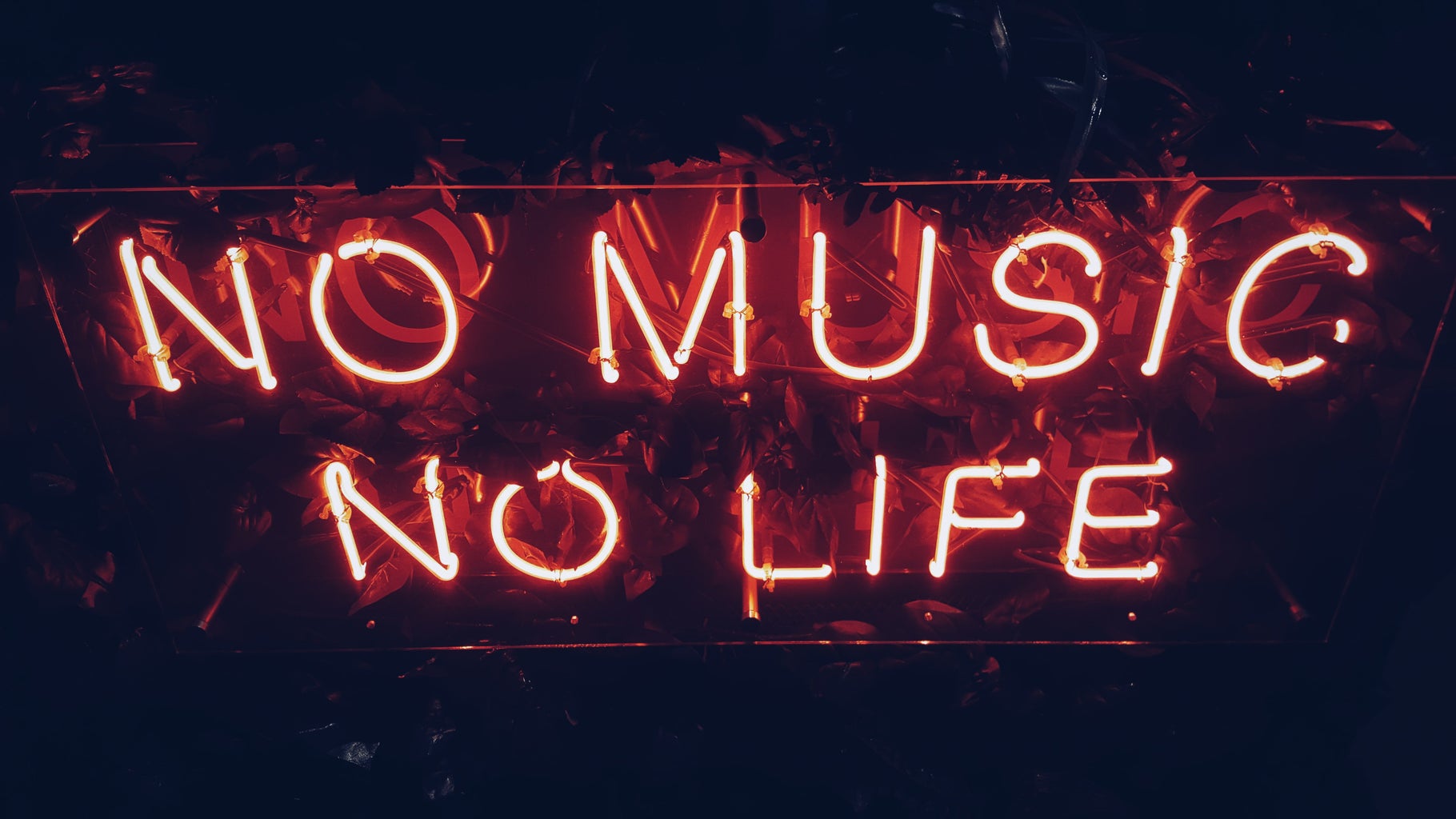 music neon sign