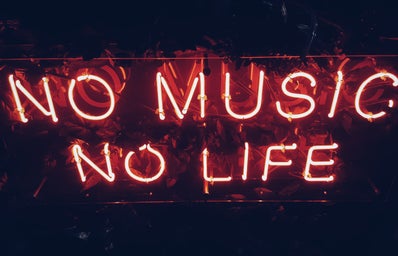 music neon sign