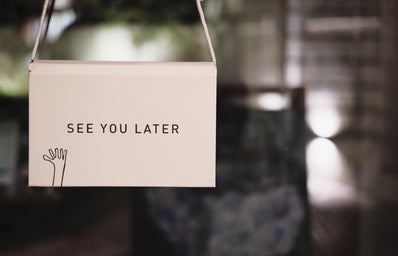 \"see you later\" signage